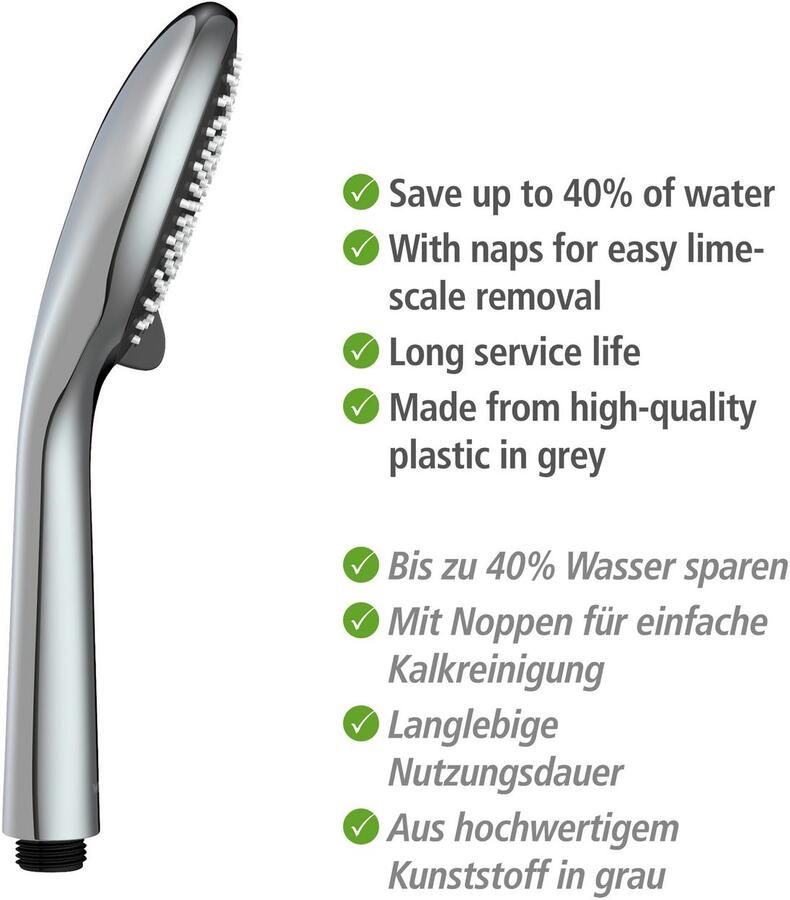 Wenko Douchestang-set Watersaving Chroom lengte stang: 70 cm - Foto 6