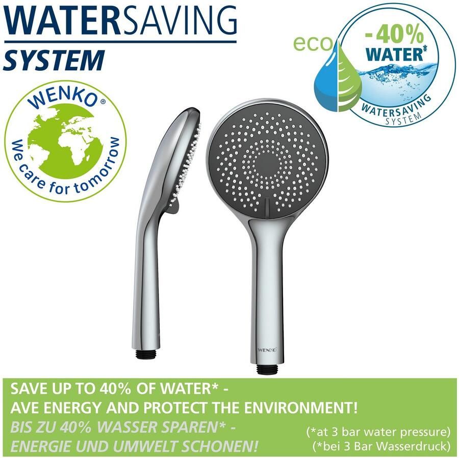 Wenko Douchestang-set Watersaving Chroom lengte stang: 70 cm - Foto 2