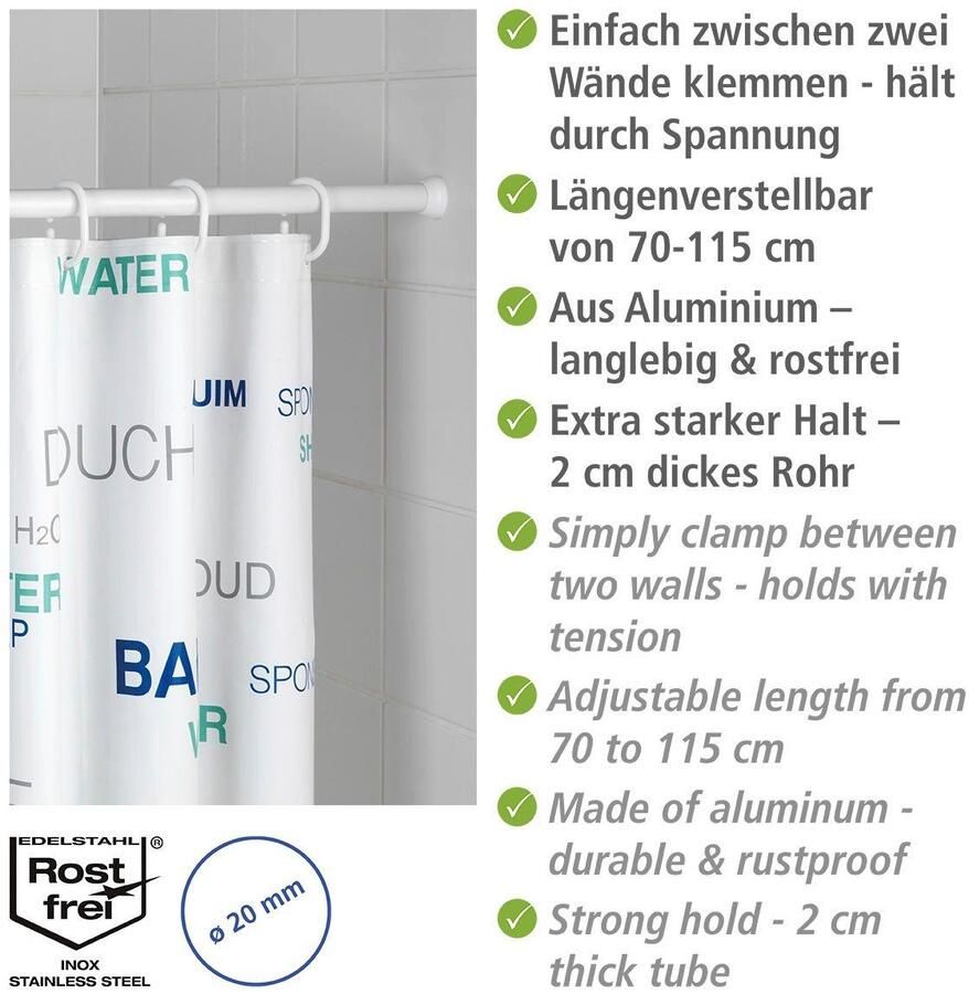 Wenko Douchestang Telescoop