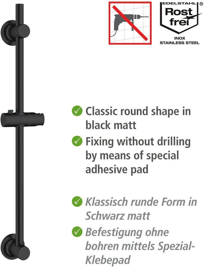 Wenko Douchestang Zwart - Foto 2