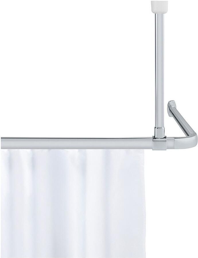 Wenko Douchestangen-plafondhouder Model Era Plafondsteun van aluminium voor hoekrail Era 57 cm - Foto 7