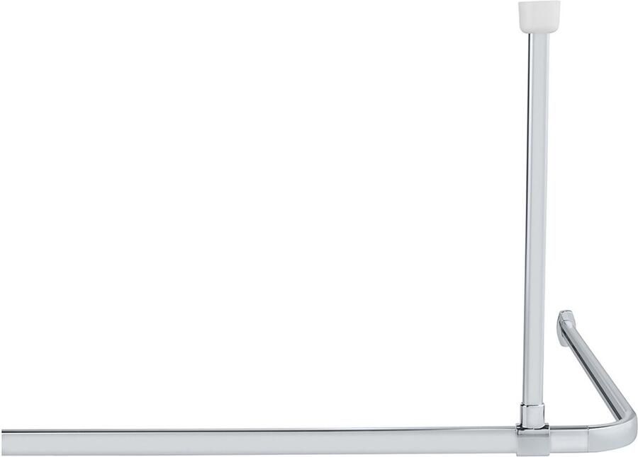 Wenko Douchestangen-plafondhouder Model Era Plafondsteun van aluminium voor hoekrail Era 57 cm - Foto 4