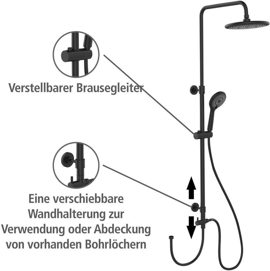 Wenko Douchesysteem Watersaving eenvoudige aansluiting op bestaande kraan of wandbocht