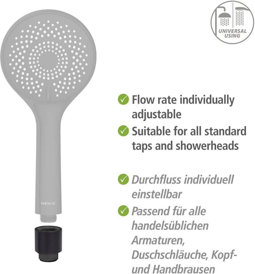 Wenko Douchesysteem Young Eco met thermostaatarmatuur incl. 2 waterbesparende regelaars - Foto 5