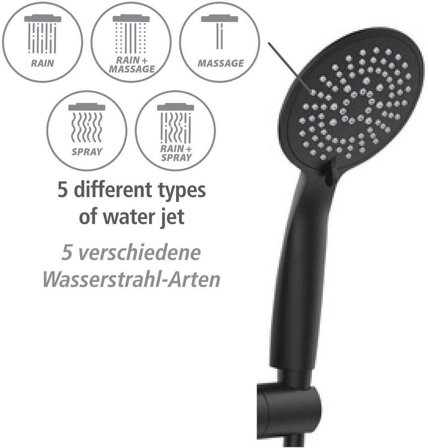 Wenko Douchesysteem Young Eco met thermostaatarmatuur incl. 2 waterbesparende regelaars - Foto 4