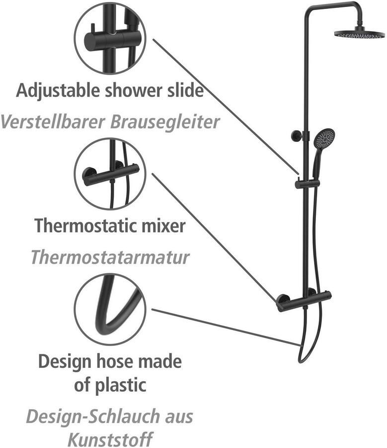 Wenko Douchesysteem Young Eco met thermostaatarmatuur incl. 2 waterbesparende regelaars - Foto 7