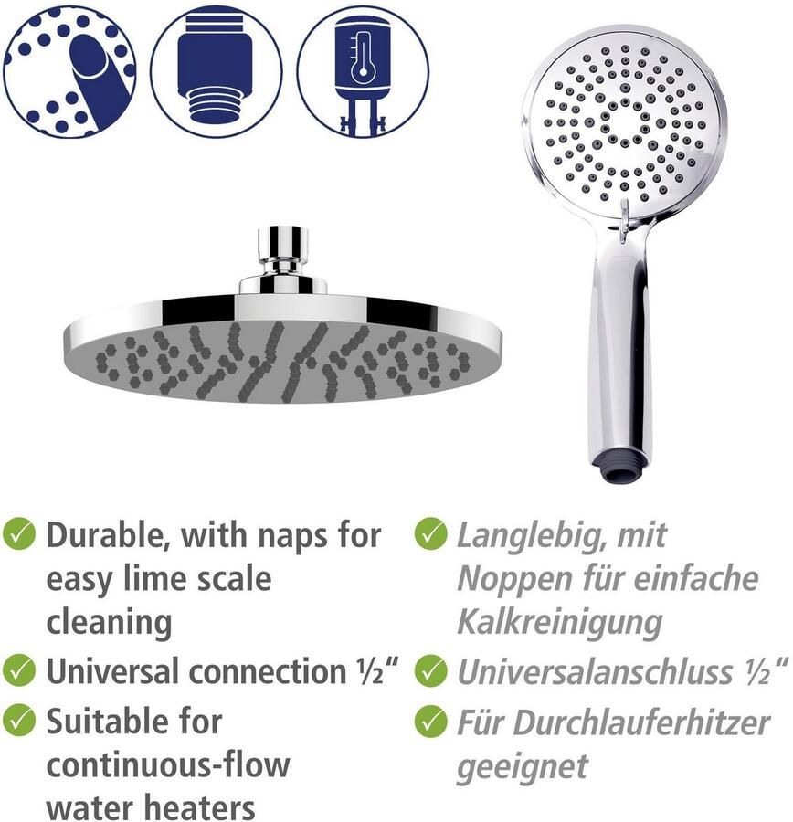 Wenko Douchesysteem Young Eco met thermostaatarmatuur incl. 2 waterbesparende regelaars - Foto 4