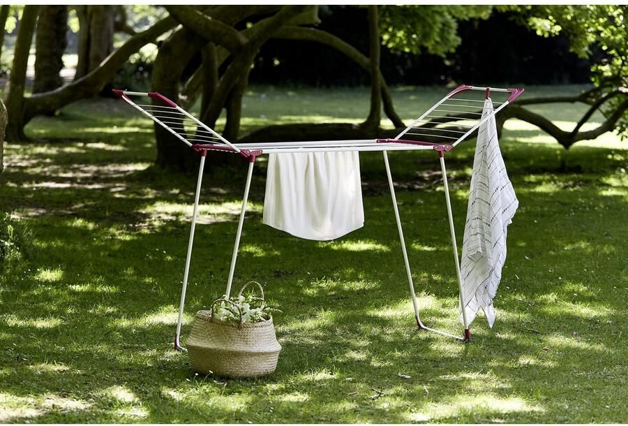 Wenko Droogrek Model Summer Dry Vleugel droogrek 20 m drooglengte met kledinghanger voorziening - Foto 11