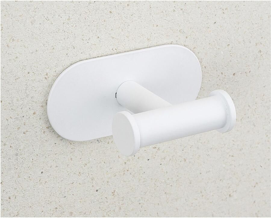 Wenko Dubbele haak Turbo-Loc model Duo Orea van roestvrij staal voor handdoeken bevestiging zonder boren - Foto 3