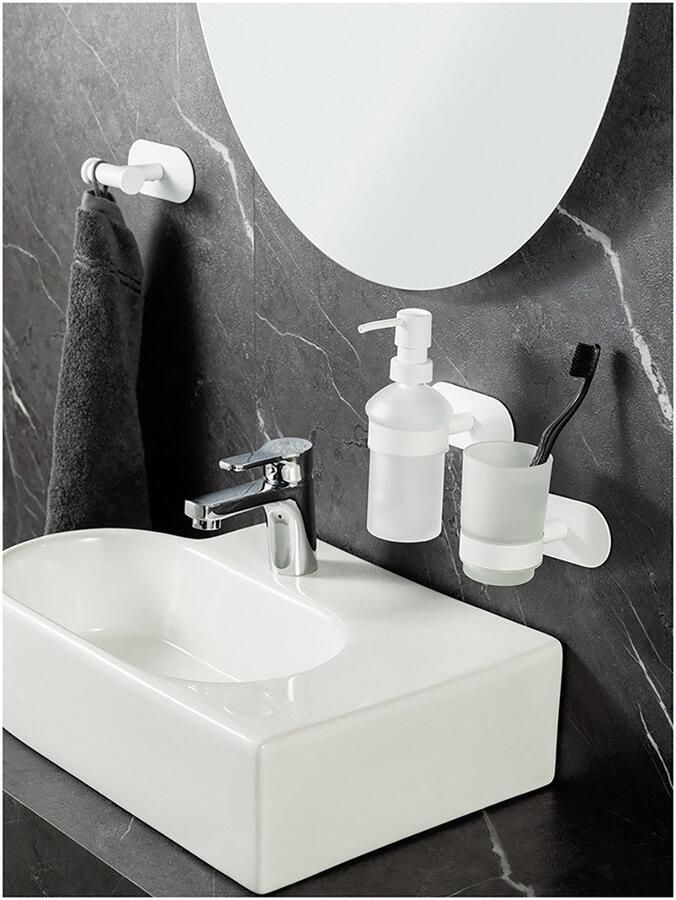 Wenko Dubbele haak Turbo-Loc model Duo Orea van roestvrij staal voor handdoeken bevestiging zonder boren - Foto 6