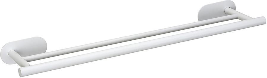 Wenko Dubbele handdoekhouder Turbo-Loc model Duo Orea van roestvrij staal bevestiging zonder boren 60 cm - Foto 5