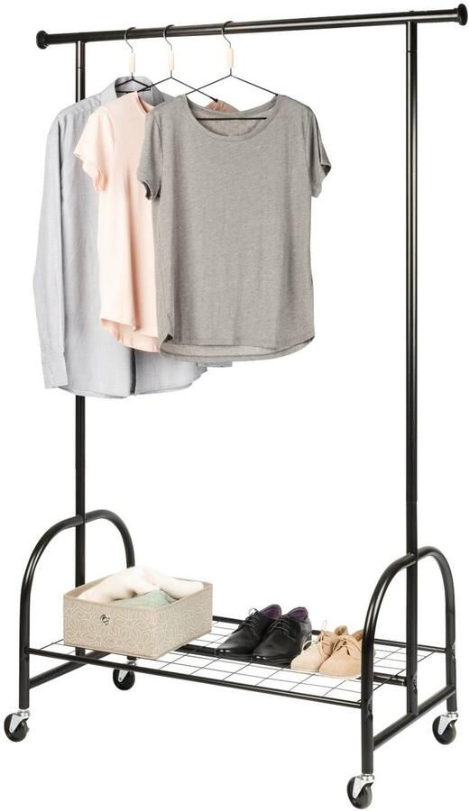 Wenko Kledingrek Profi zwart 121 x 185 x 52 cm 100 kg belastbaar 4 wielen - Foto 4