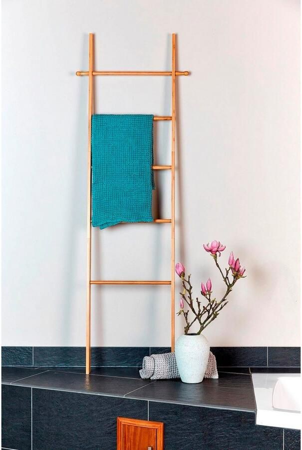 Wenko Handdoekenladder Bahari Bamboe handdoekhouder (5-delig) - Foto 2