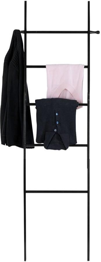Wenko Handdoekenladder Loft Bamboe zwart gelakt - Foto 5