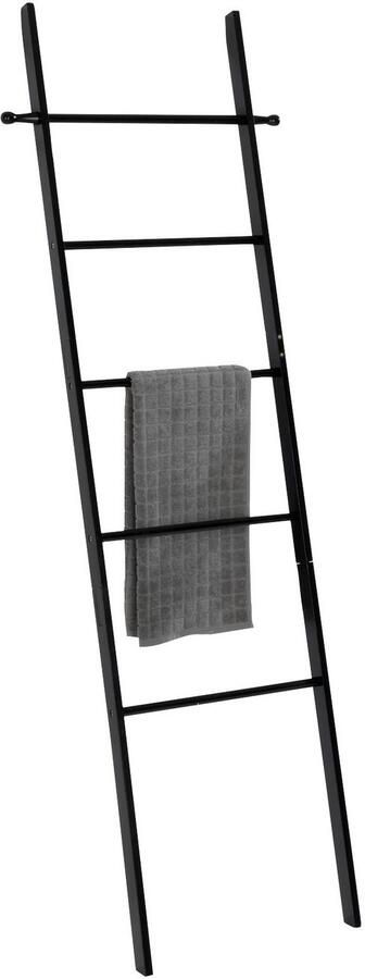 Wenko Handdoekenladder Loft Bamboe zwart gelakt - Foto 7