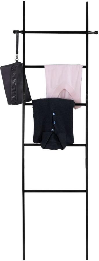 Wenko Handdoekenladder Loft Bamboe zwart gelakt - Foto 6