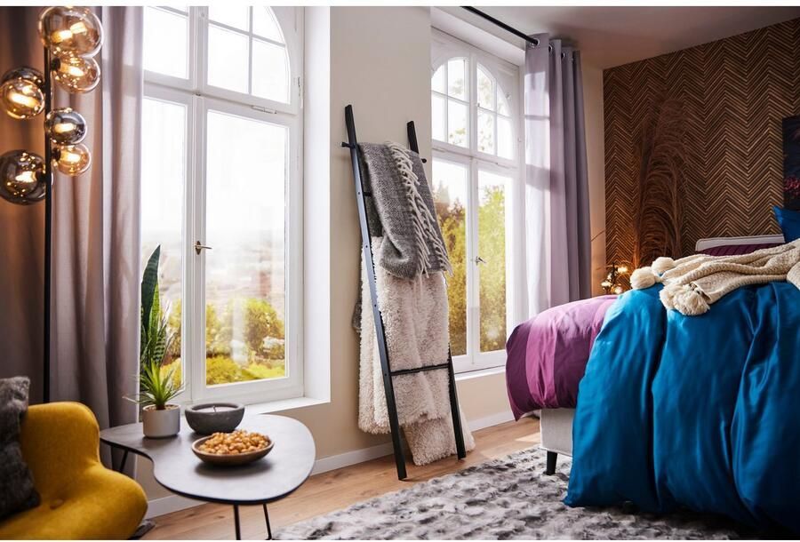 Wenko Handdoekenladder Loft Bamboe zwart gelakt - Foto 2