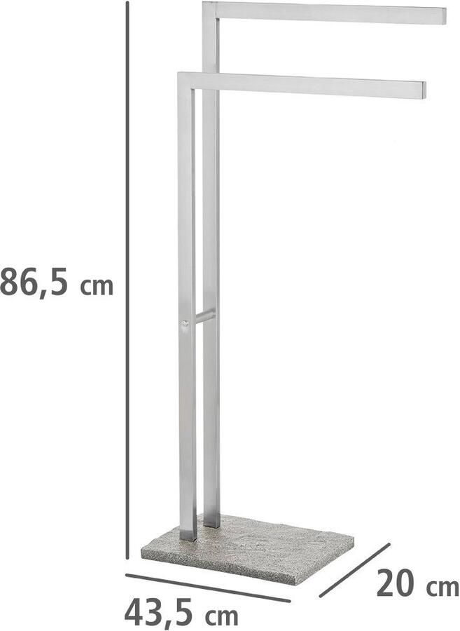 Wenko Handdoekenrek Graniet Staande kapstok edelstaal roestvrij - Foto 3