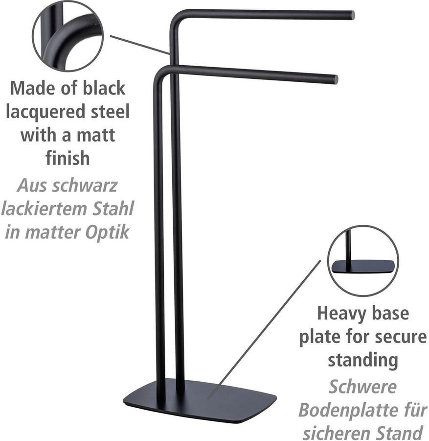 Wenko Handdoekenrek Iria met 2 handdoekstangen