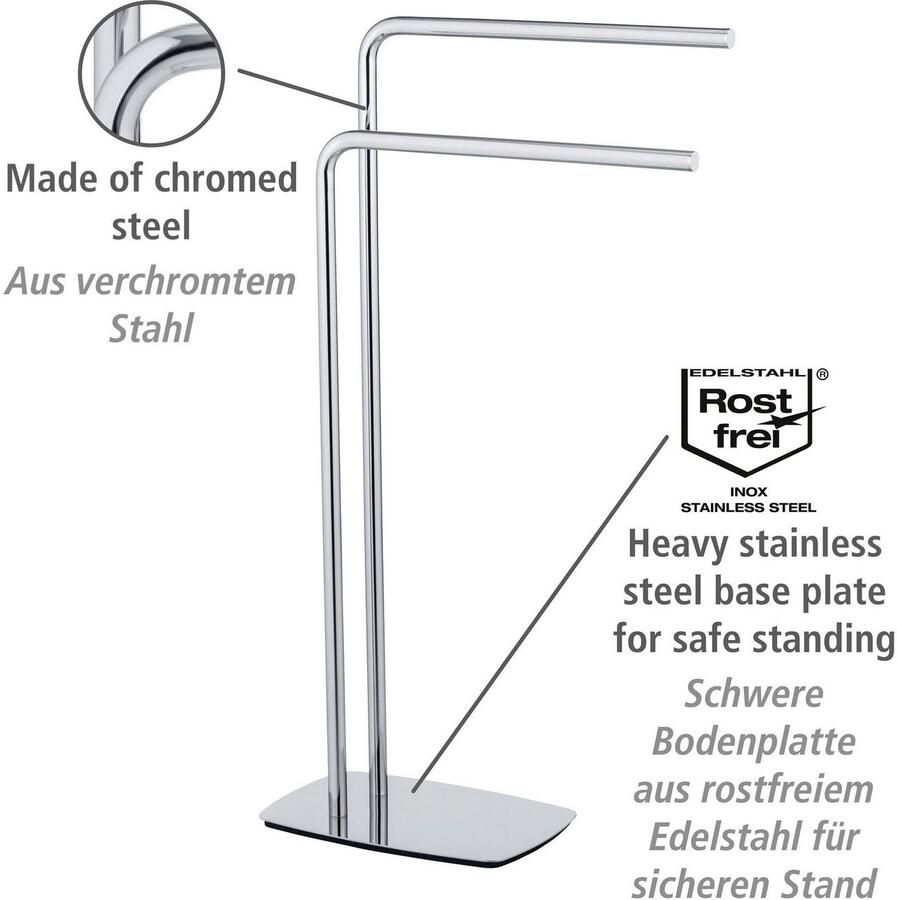 Wenko Handdoekenrek Iria met 2 handdoekstangen