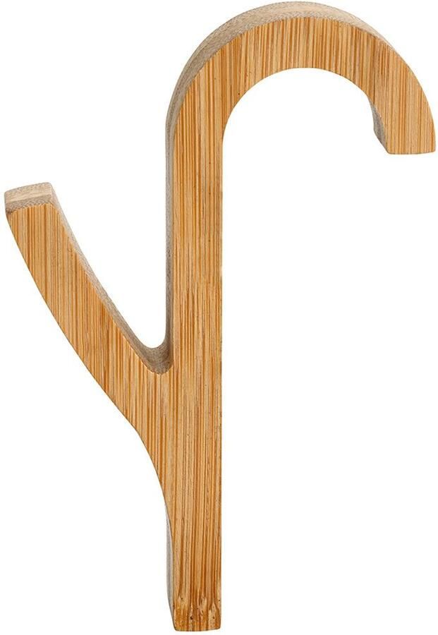 Wenko Handdoekhaakjes Bamboe voor handdoekradiatoren ruimtebesparende opslag (set 6 stuks) - Foto 4