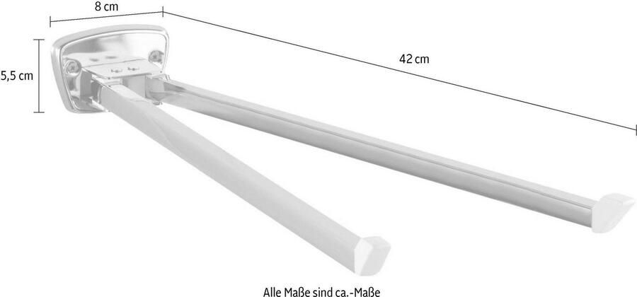 Wenko Handdoekhouder Basic met 2 handdoekstangen - Foto 4