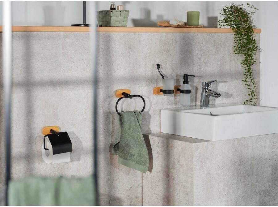 Wenko Toiletrolhouder Turbo-Loc Orea Bamboo Bevestigen zonder boren - Foto 6