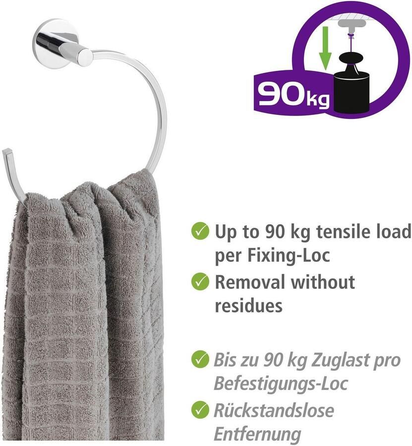 Wenko Handdoekring UV-Loc Isera bevestigen zonder boren - Foto 5