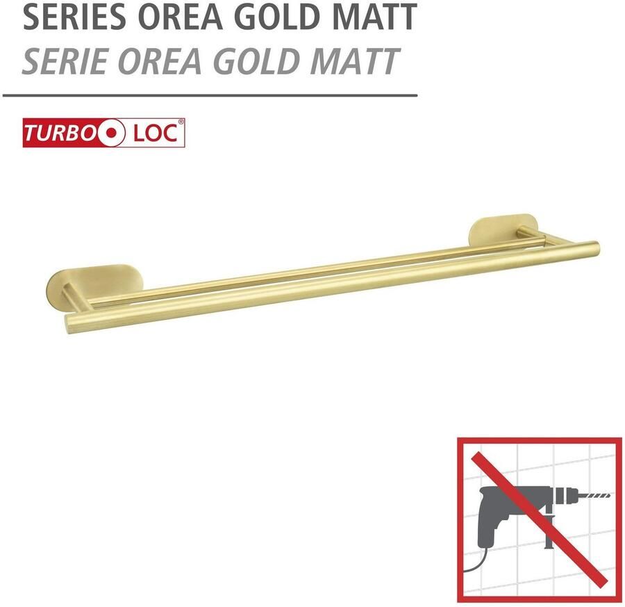 Wenko Handdoekstang Turbo-Loc Duo Orea Bevestigen zonder boren - Foto 3