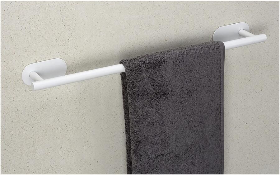 Wenko Handdoekstang Turbo-Loc model Uno Orea van roestvrij staal bevestiging zonder boren 60 cm - Foto 4