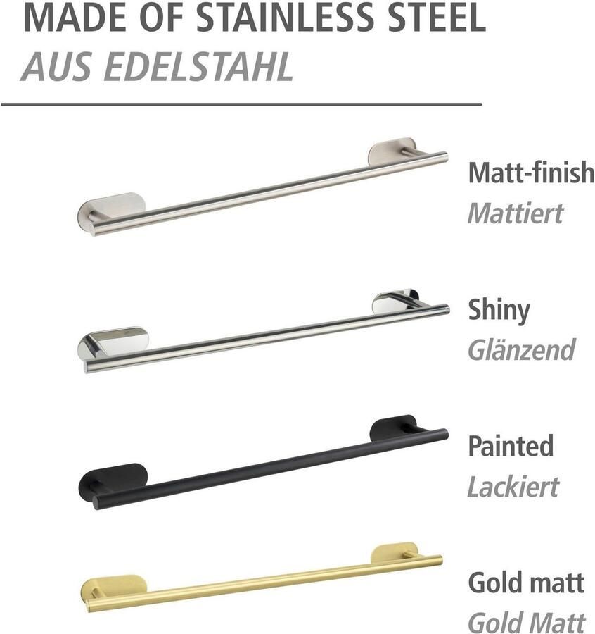 Wenko Handdoekstang Turbo-Loc Uno Orea Bevestigen zonder boren - Foto 4