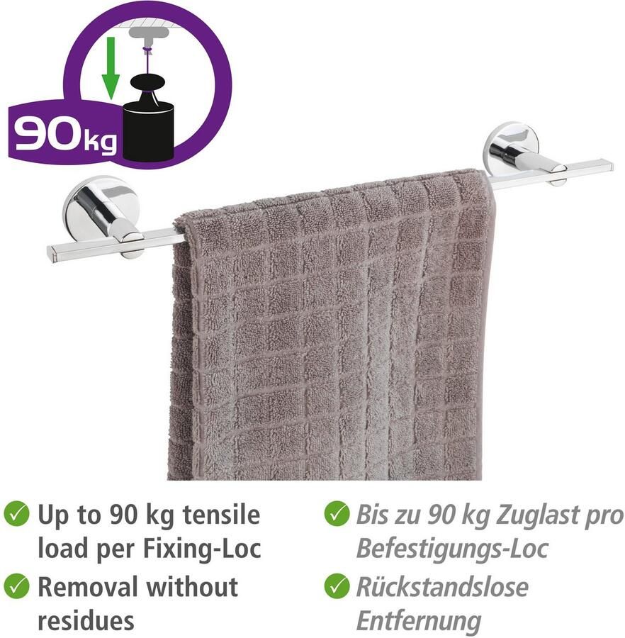 Wenko Handdoekstang UV-Loc Isera bevestigen zonder boren - Foto 3