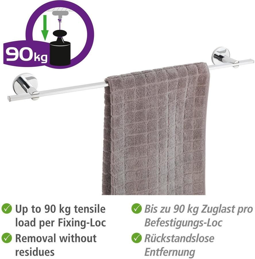 Wenko Handdoekstang UV-Loc Isera bevestigen zonder boren - Foto 2