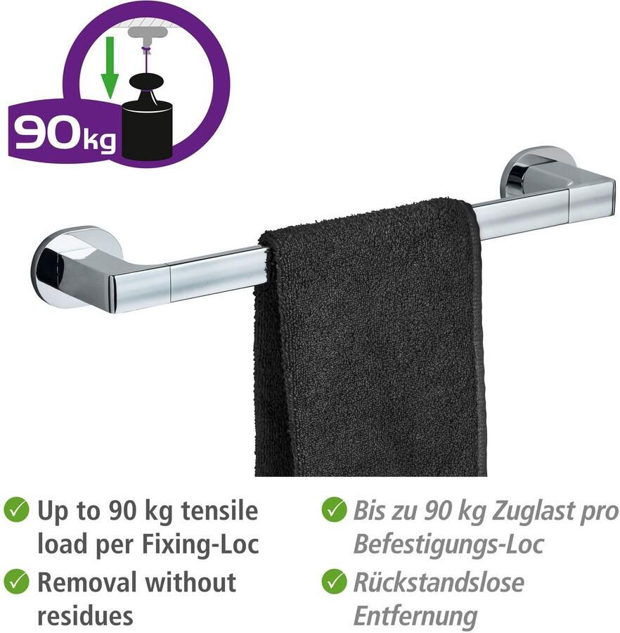 Wenko Handdoekstang UV-Loc Maribor bevestigen zonder boren - Foto 3