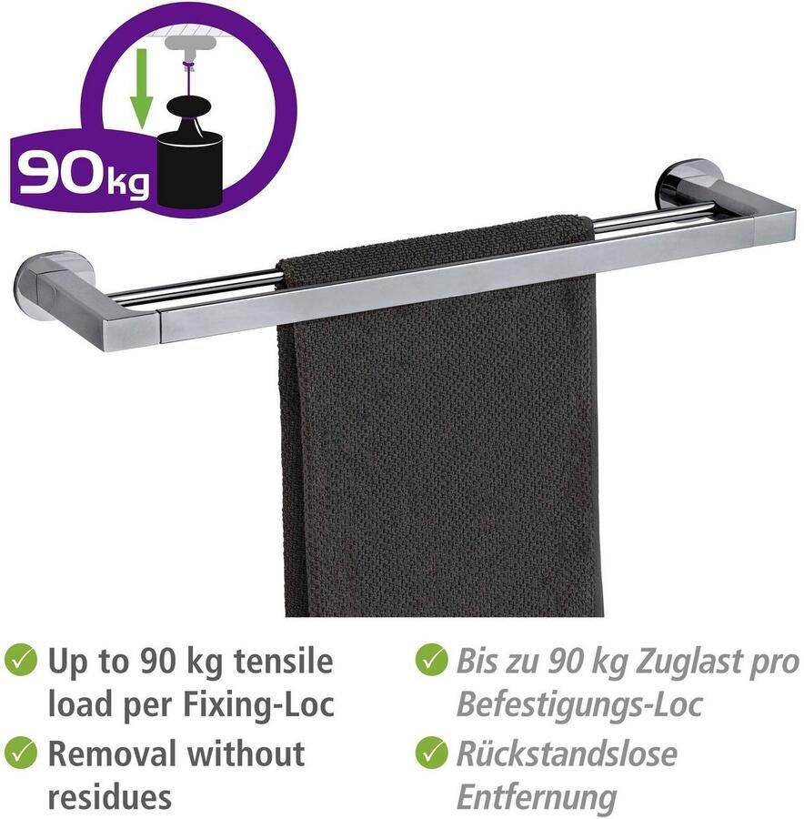 Wenko Handdoekstang UV-Loc Maribor bevestigen zonder boren - Foto 2