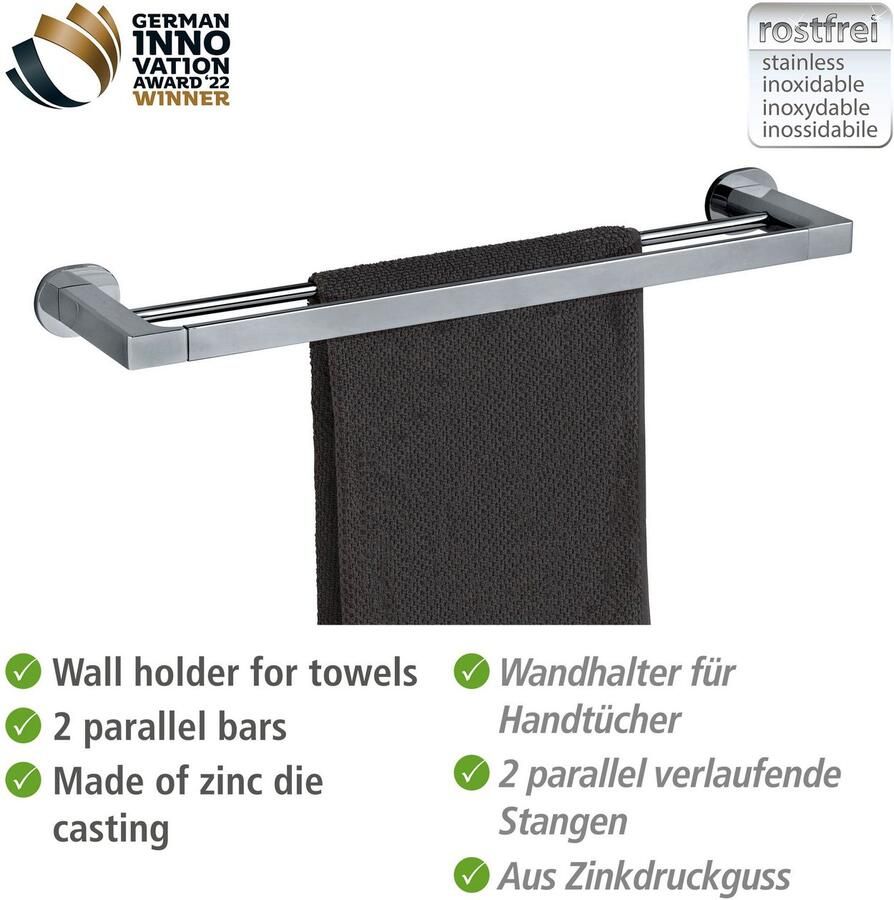 Wenko Handdoekstang UV-Loc Maribor bevestigen zonder boren