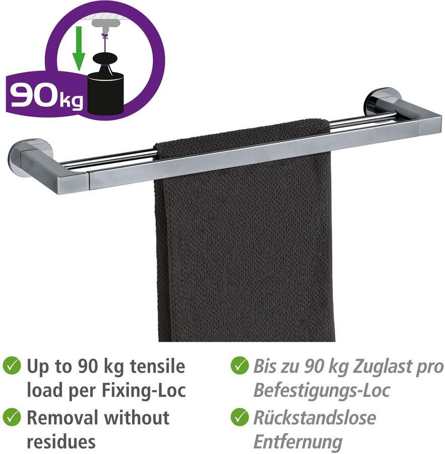 Wenko Handdoekstang UV-Loc Maribor bevestigen zonder boren - Foto 3