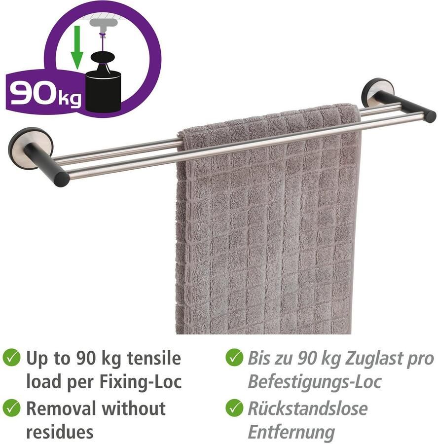 Wenko Handdoekstang UV-Loc Udine bevestigen zonder boren - Foto 2