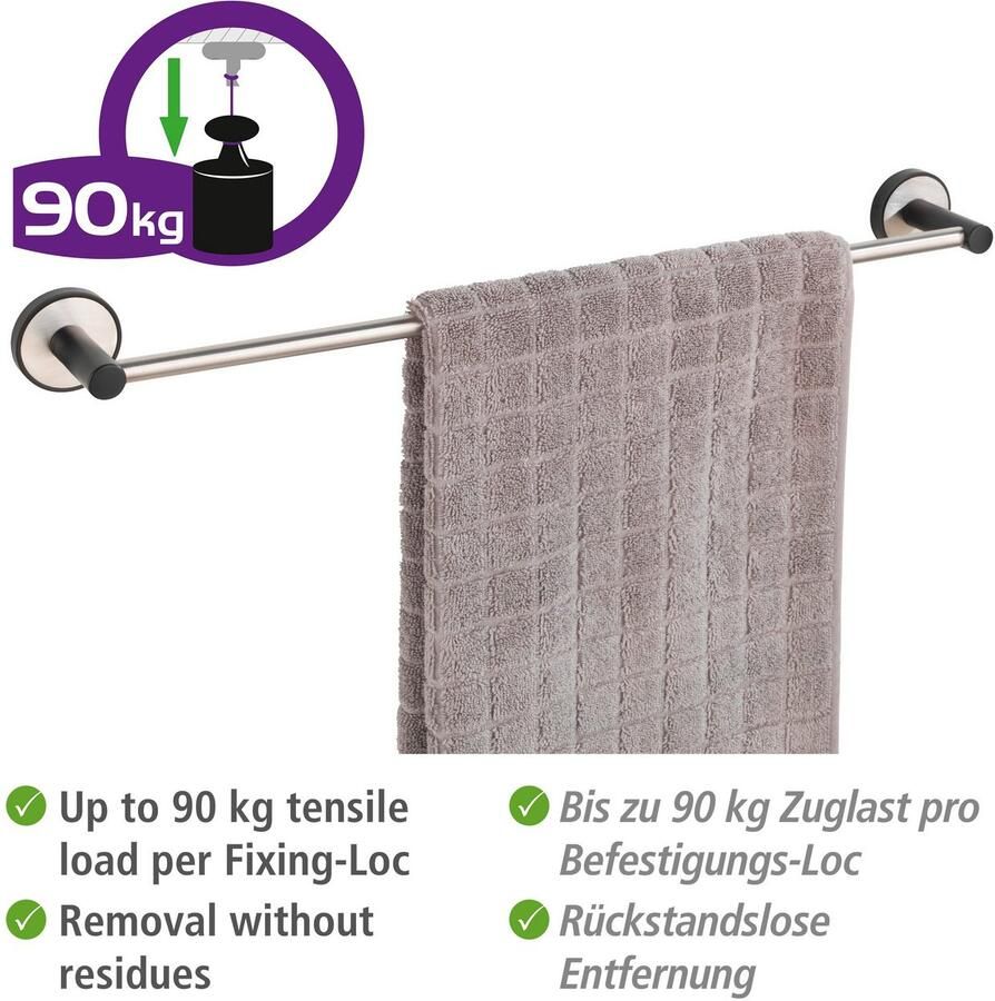 Wenko Handdoekstang UV-Loc Udine bevestigen zonder boren - Foto 2