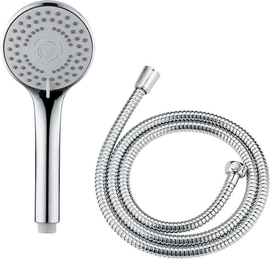 Wenko Handsproeier Model Basic Line douchkop set klassieke douchekop met 5 straalsoorten 150 cm douche slang (2-delig) - Foto 7