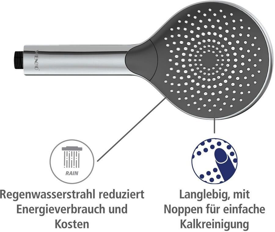 Wenko Handsproeier Watersaving Chroom Ø 12 cm (1-delig) - Foto 7