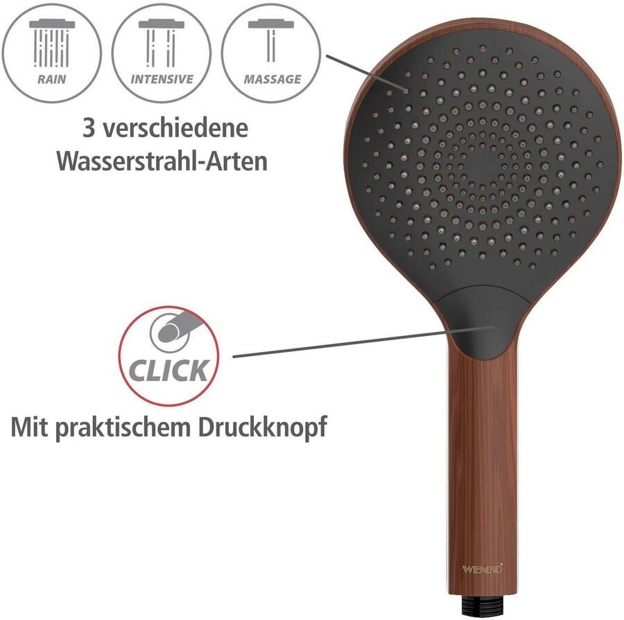 Wenko Handsproeier Watersaving Hout Ø 12 cm (1-delig) - Foto 2