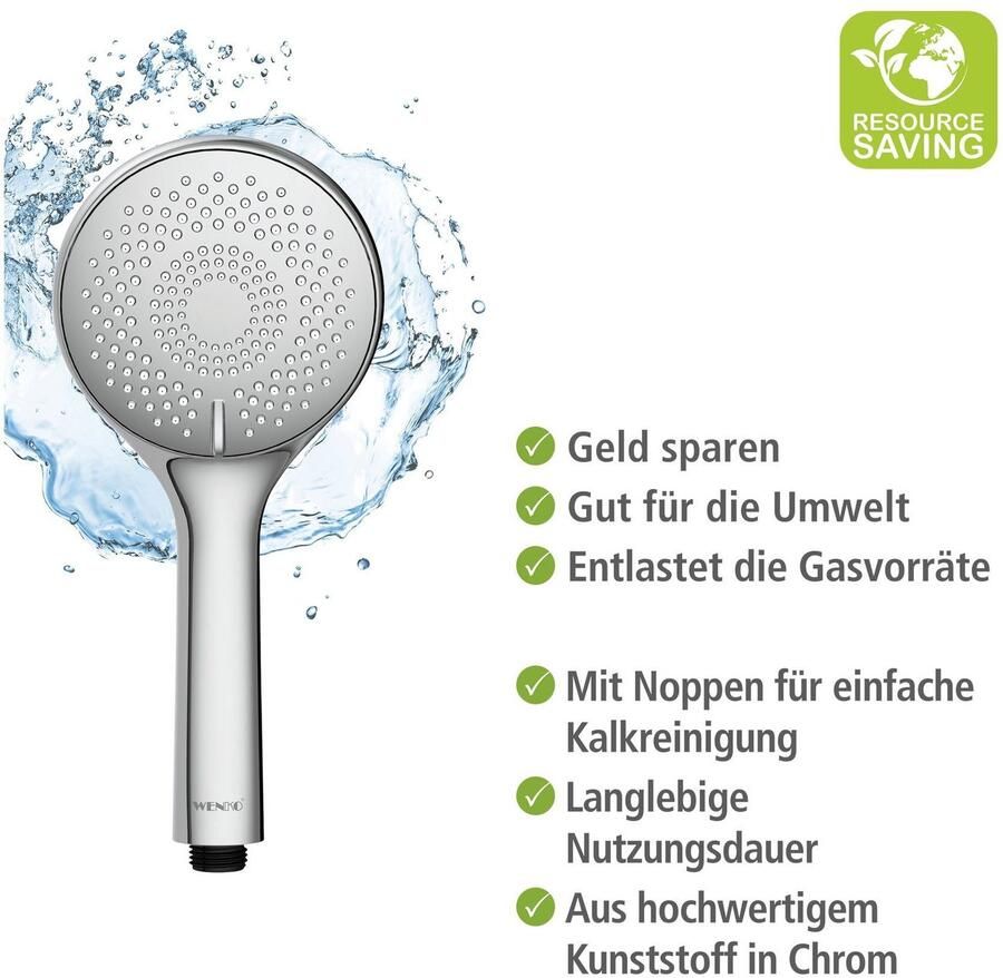 Wenko Handsproeier Watersaving systeem Douchekop Watersaving chroom diameter 11 cm - Foto 3