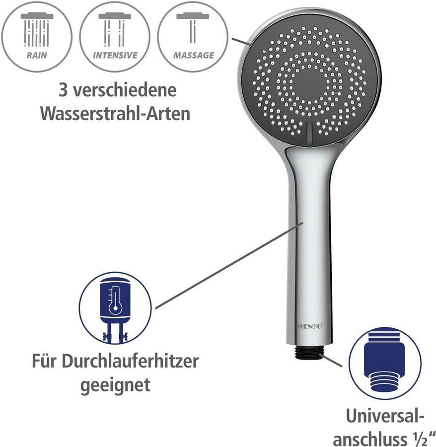 Wenko Handsproeier Watersaving systeem Douchekop Watersaving diameter 9 6 cm - Foto 4