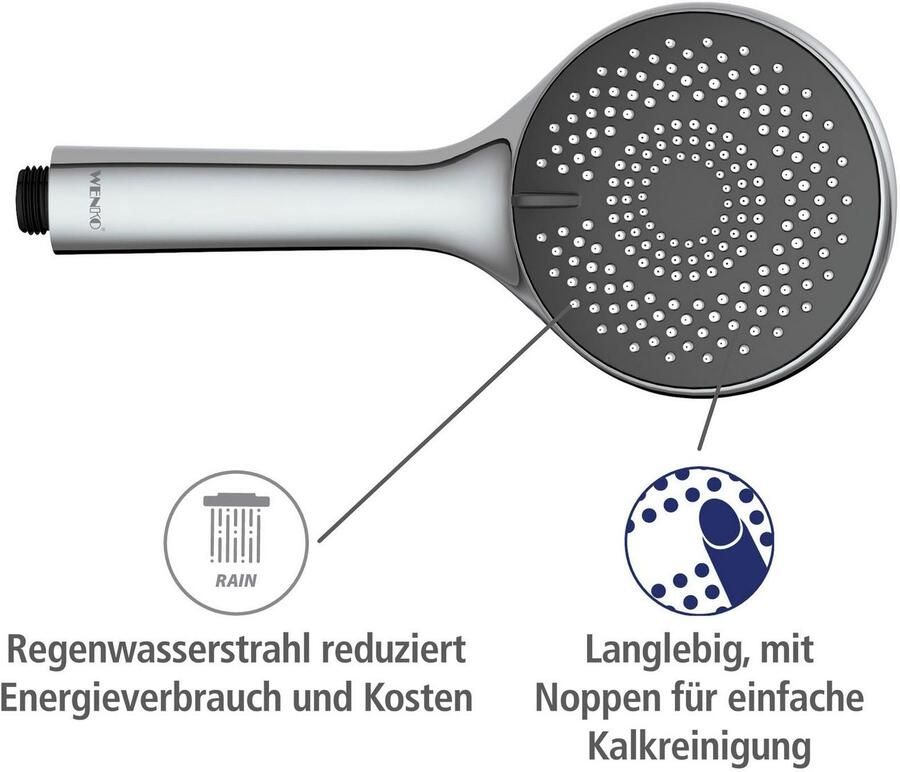 Wenko Handsproeier Watersaving systeem Douchekop Watersaving grijs diameter 11 cm - Foto 5