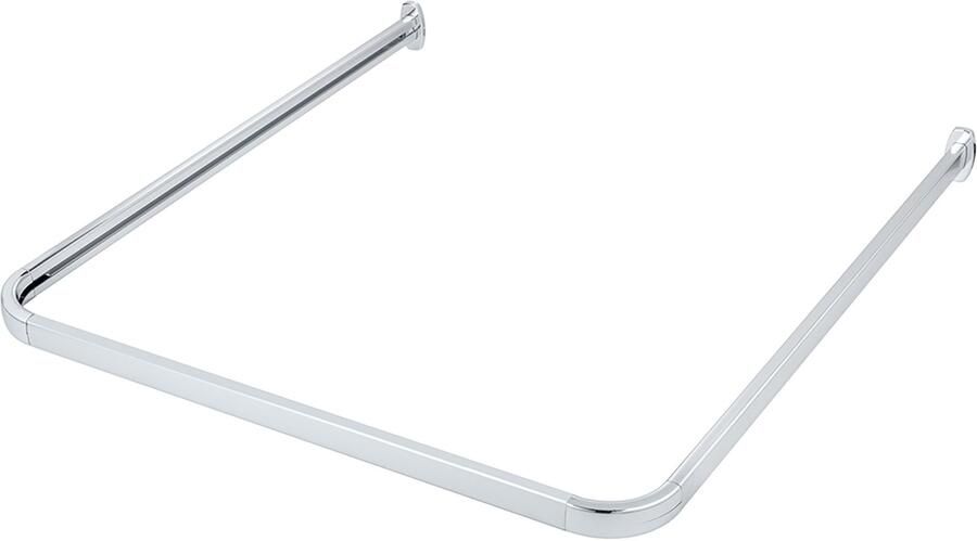 Wenko Hoekstang Model Era Hoekrail van aluminium voor douchegordijnen inclusief 16 speciale glijders 81 cm x 2 cm - Foto 13