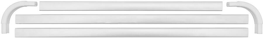 Wenko Hoekstang Model Era Hoekrail van aluminium voor douchegordijnen inclusief 16 speciale glijders 81 cm x 2 cm - Foto 11