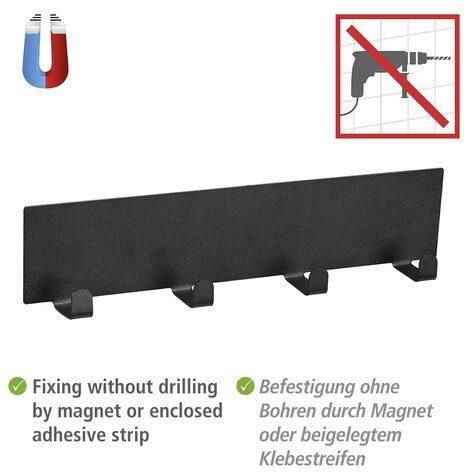 Wenko Kapstok Model Ima magnetisch met 4 haken voor theedoeken en grillaccessoires zonder boren (1 stuk) - Foto 6