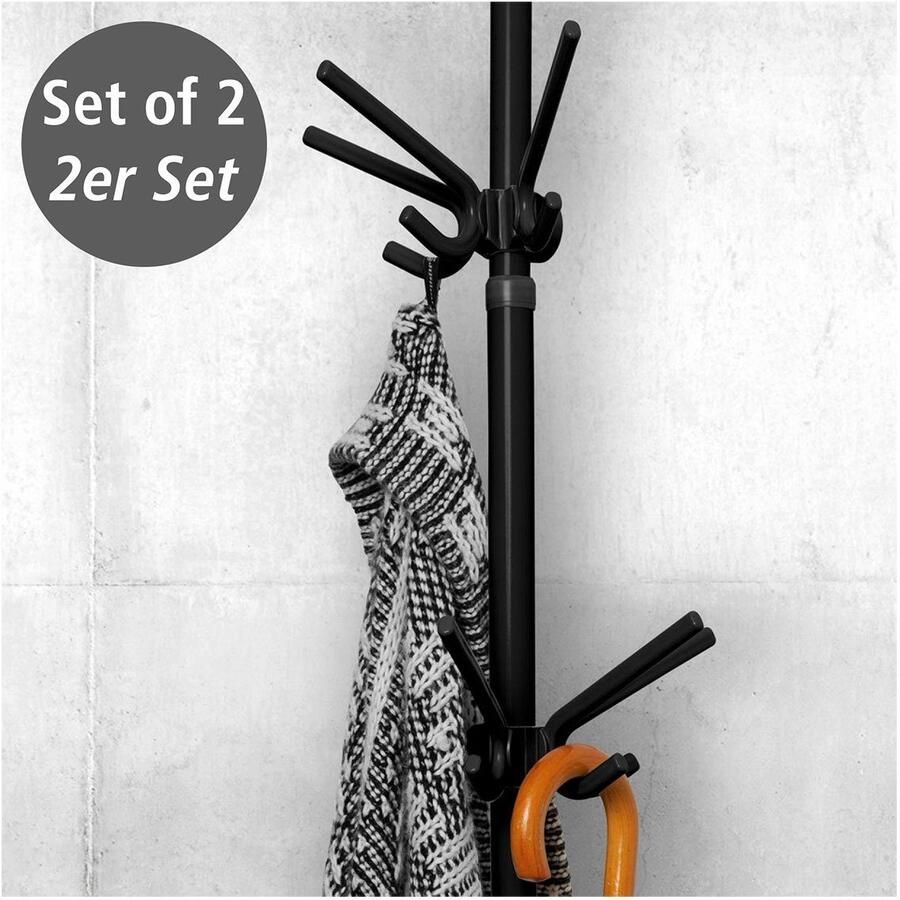 Wenko Modulair zwart rek Drievoudige hoek Ophangen zonder boren