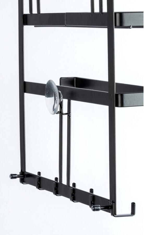 Wenko Keukenrek Model Gala met keukenrollenhouder & reling inclusief 6 haken industriële stijl (set) - Foto 9